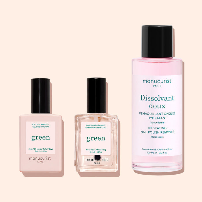 Top Coat + Base Coat Vitaminée + Dissolvant Doux