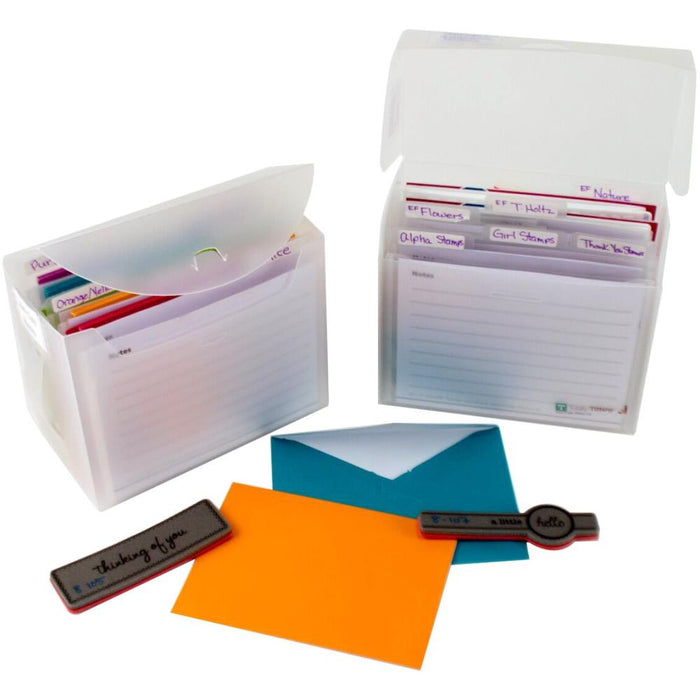 Totally-Tiffany - Fab File - 4"X6" - Small. The go-to solution to organize photos, card blanks, completed cards, embossing folders and more. Six reusable, tabbed file folders are included in the 4x6 Fab File, along with six Notecard inserts and six labels. Each file folder holds approximately 40 photos, 240 total. Package contains one Totally Tiffany Fab File 4x6x3.25 with 6 reusable file folders. Imported. Available at Embellish Away located in Bowmanville Ontario Canada.