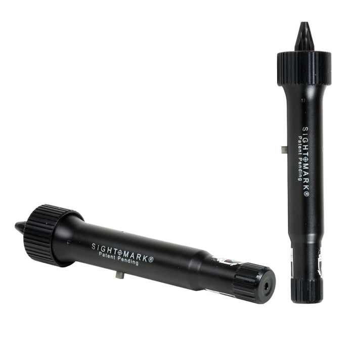 TripleDuty Universal Boresight showing retractable arbor system for magnetic barrel attachment