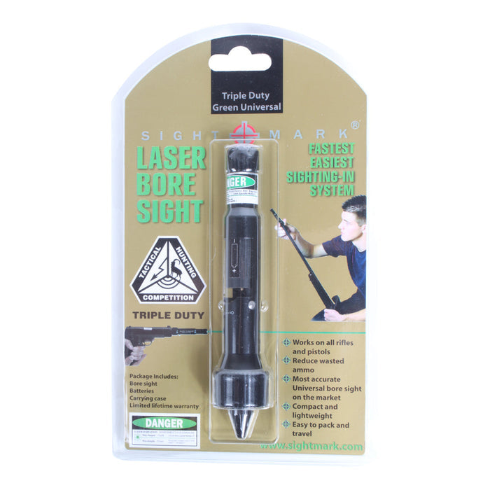 Triple Duty Universal Boresight with Green Laser