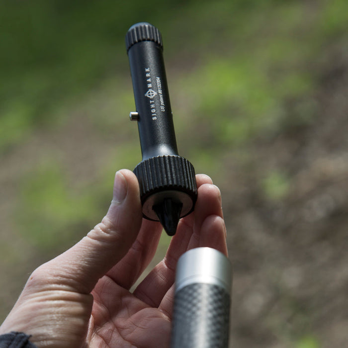 Triple Duty Universal Boresight with Red Laser