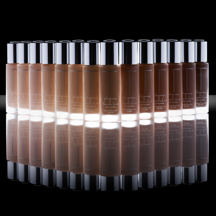 foundation on black background