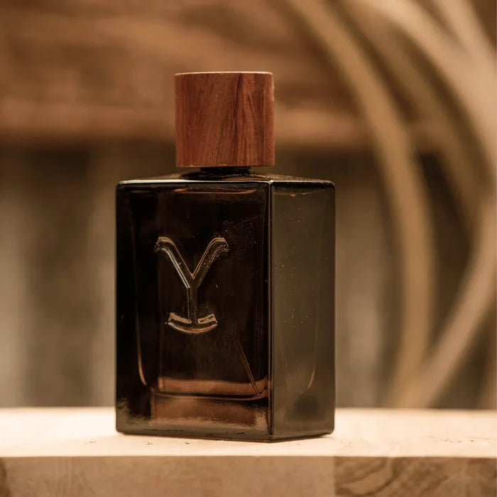 Yellowstone Ride Reserve cologne top view of bottle. Front view of bottle.