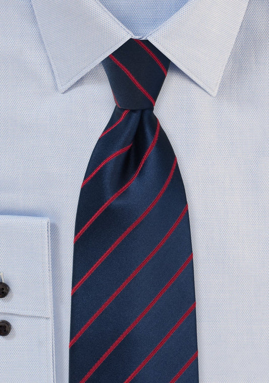 Twilight Blue and Ruby Red Tie