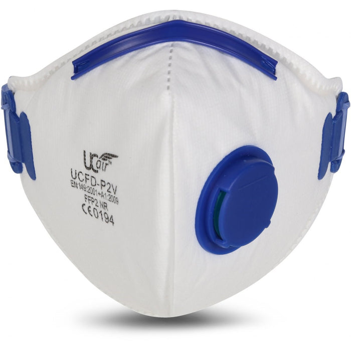 UCFD-P2V - FFP2 Valved Fold Flat Respirator (Box of 10)