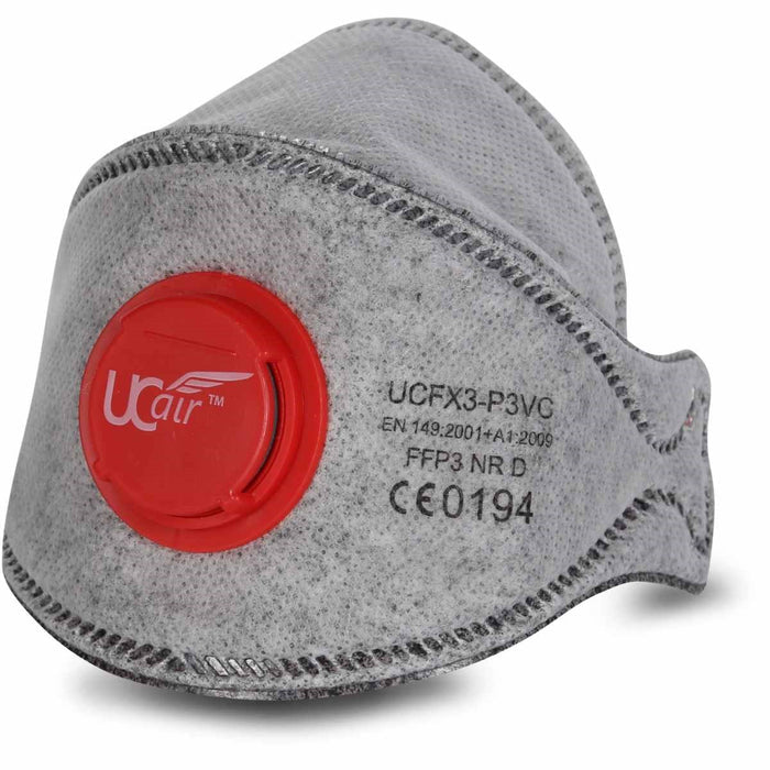 UCFX3-P3VC - FFP3 Carbon Valved Tri-Fold Respirator (Box of 10)