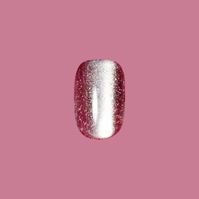 Velvet Berry - Press-On | Extra Short | Squoval false nail with shimmery velvet chocolate brown finish on mauve background
