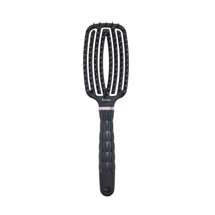 black L’ange vented paddle brush with nylon bristles on a white background