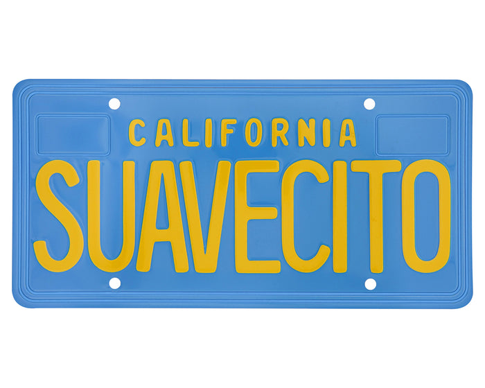 suavecito blue license plate