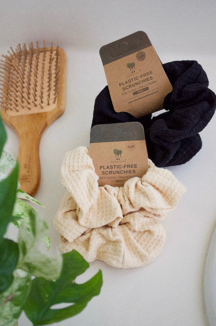 Waffle Cotton Scrunchies 2pk