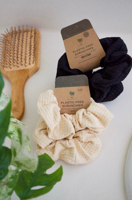 Waffle Cotton Scrunchies 2pk