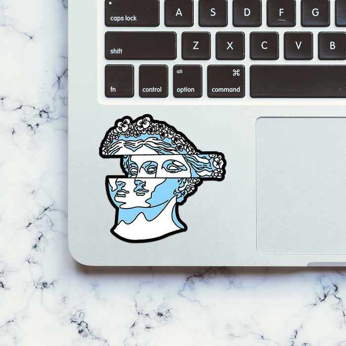 White Flower Hair Statue Sticker - Stickers | STICK IT UP