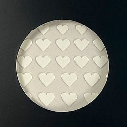 White Hearts Nail Art Decals