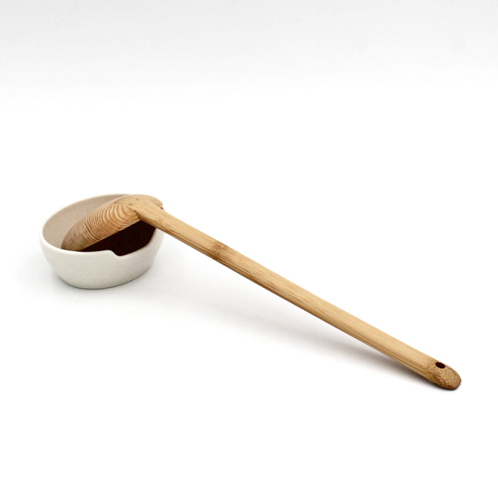 White Porcelain Ladle and Utensil Stand