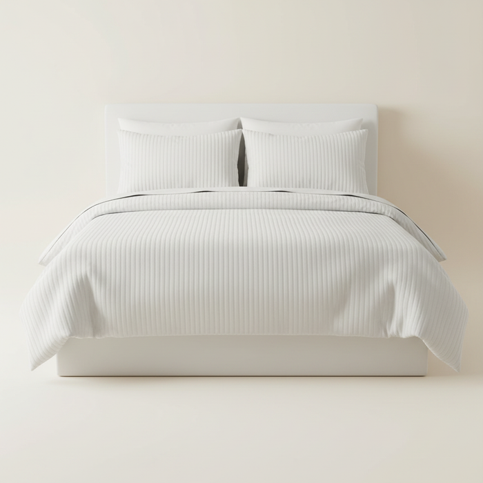White Velvet 4pc Duvet Set 5x6