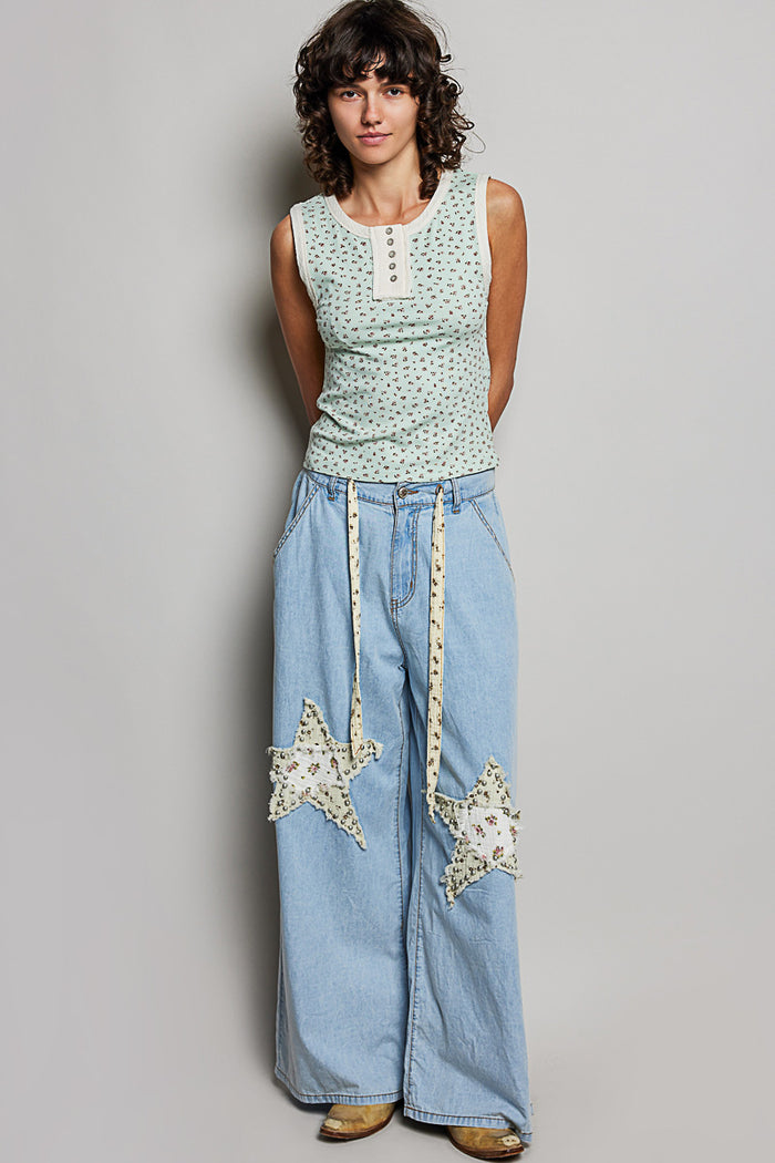 Wide Leg Pant with Drawstring