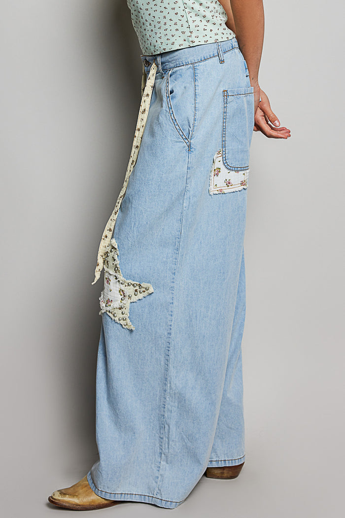 Wide Leg Pant with Drawstring