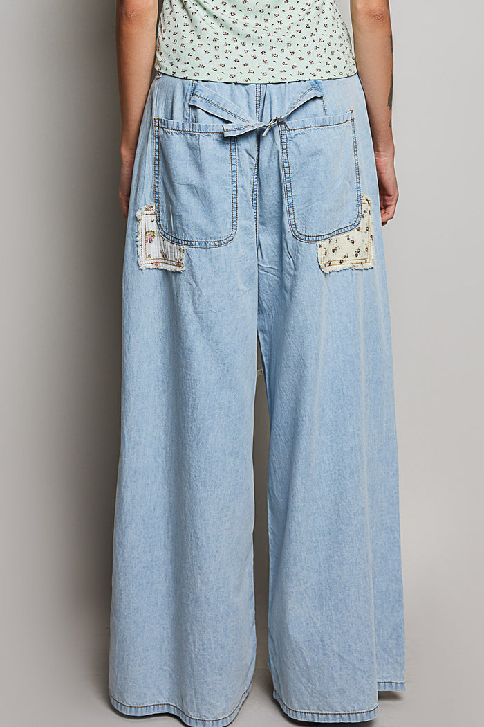 Wide Leg Pant with Drawstring