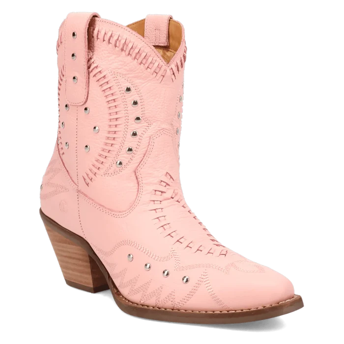 Women's Dingo DI2206-PK 7" Precious Pink Smooth Leather Bootie