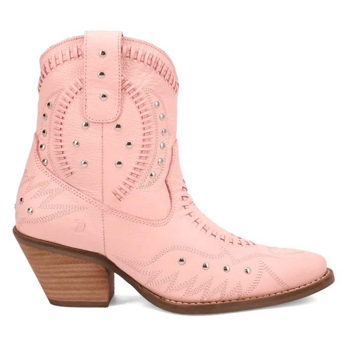 Women's Dingo DI2206-PK 7" Precious Pink Smooth Leather Bootie