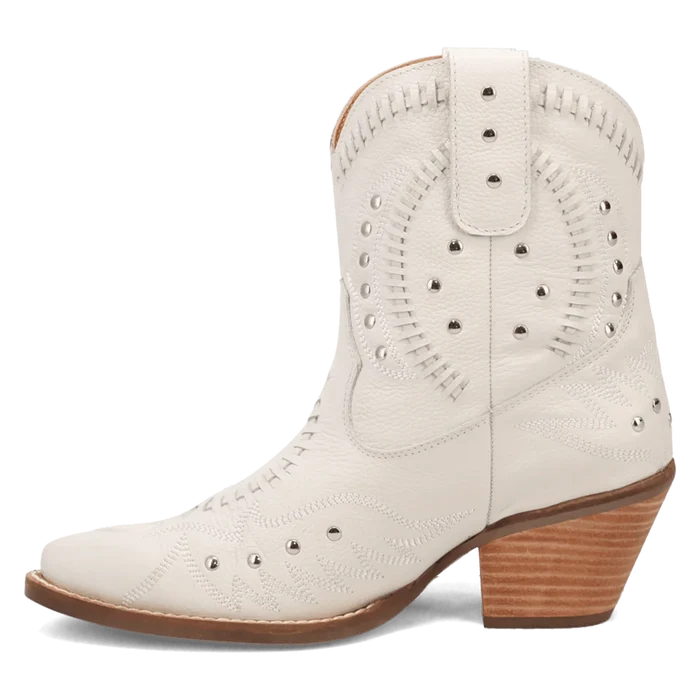 Women's Dingo DI2206-WH 7" Precious White Smooth Leather Bootie