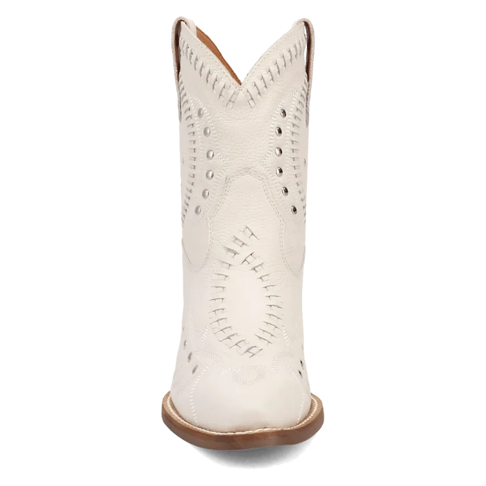 Women's Dingo DI2206-WH 7" Precious White Smooth Leather Bootie