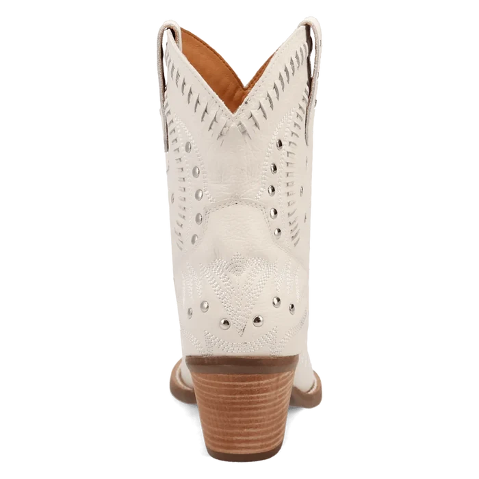 Women's Dingo DI2206-WH 7" Precious White Smooth Leather Bootie