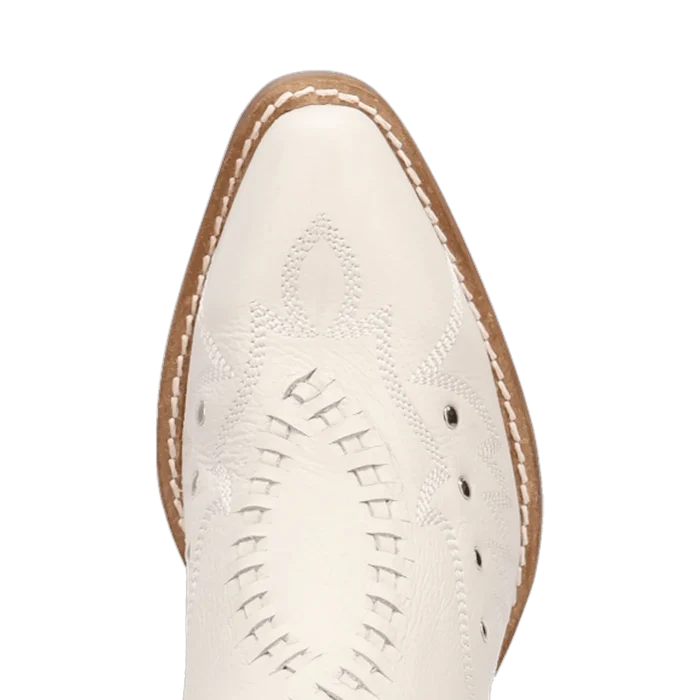Women's Dingo DI2206-WH 7" Precious White Smooth Leather Bootie