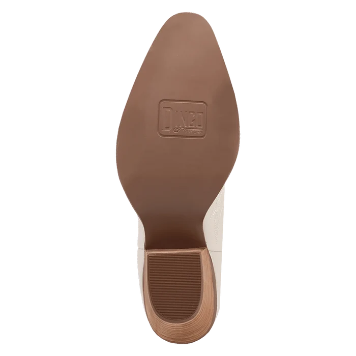 Women's Dingo DI2206-WH 7" Precious White Smooth Leather Bootie