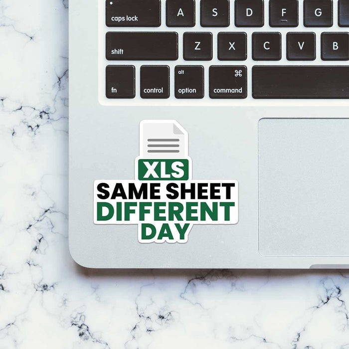 Xls Same Sheet Different Day Sticker - Stickers | STICK IT UP