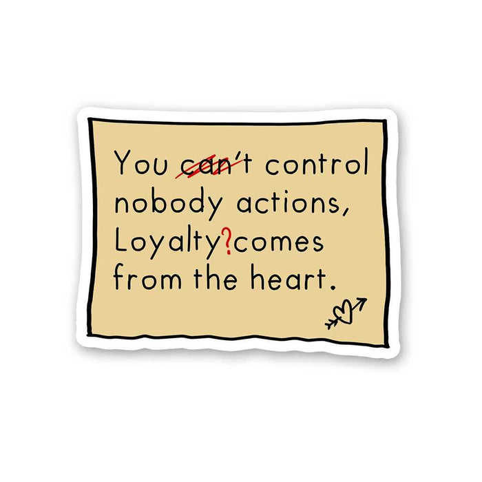 You Control Nobody Actiond Sticker - Stickers | STICK IT UP