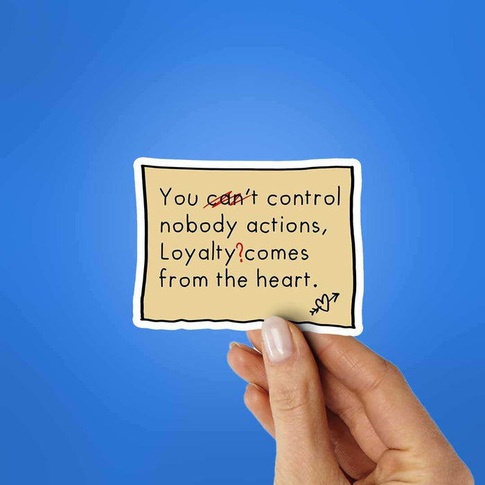 You Control Nobody Actiond Sticker - Stickers | STICK IT UP